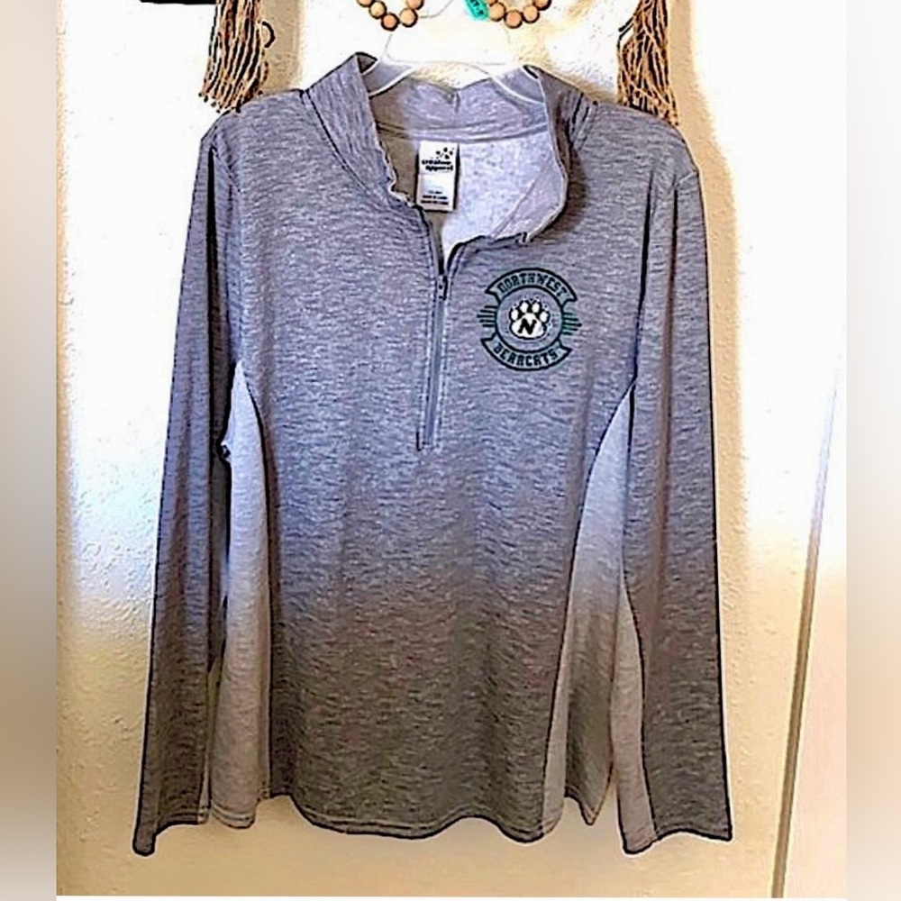 3/4 Zip Pullover Grey Northwest Bearcat Women’s Sz XXL NWT Creative Apparel
